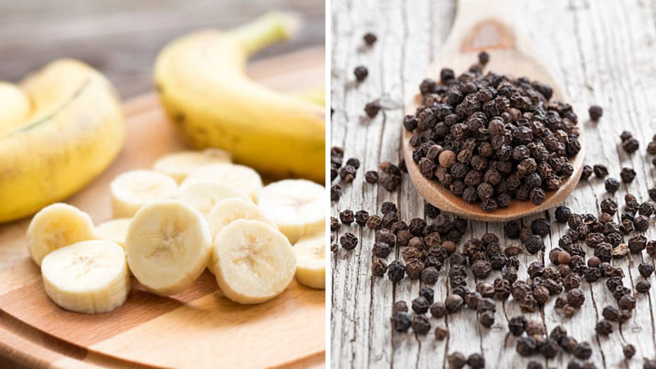 केळ्यामध्ये ट्रिप्टोफॅन नावाचे अमिनो आम्ल असते, जे सेरोटोनिन (आनंदाचे संप्रेरक) तयार करण्यास मदत करते. काळी मिरी मानसिक थकवा कमी करते. ही रेसिपी मानसिक आरोग्य सुधारण्यासाठी आणि ताण कमी करण्यासाठी उपयुक्त आहे