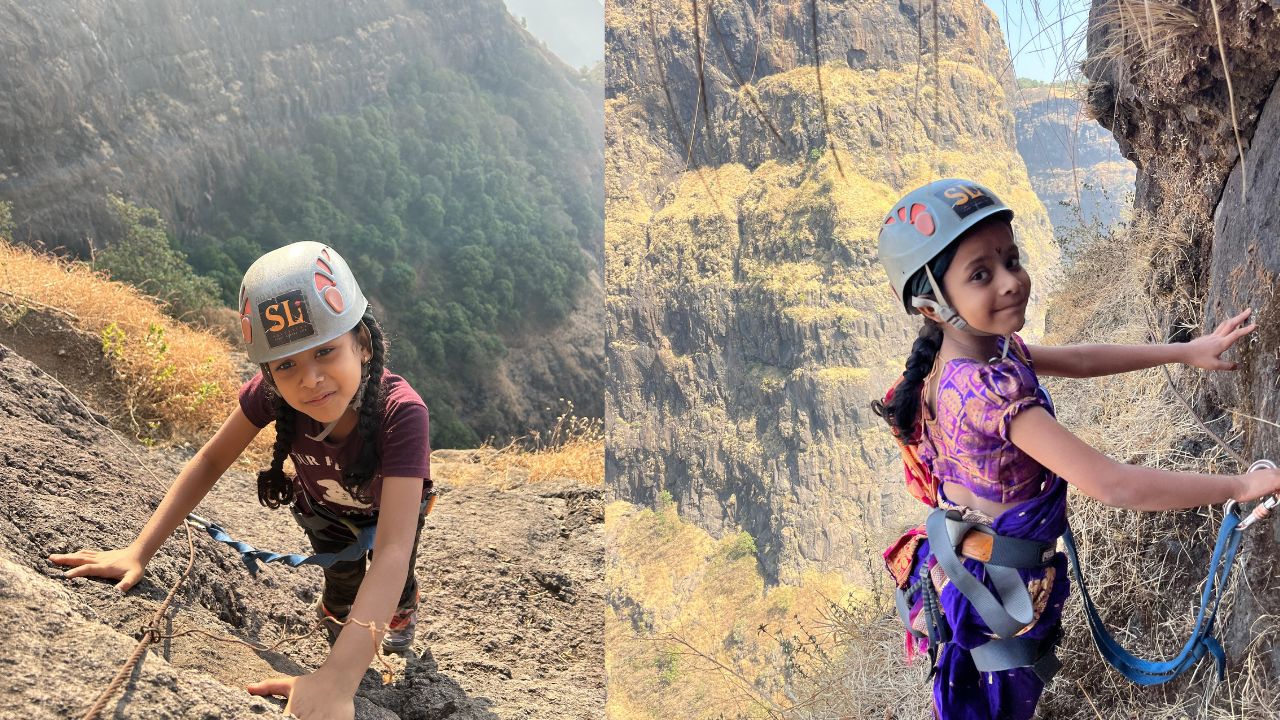 मुर्ती लहान पण किर्ती महान ! सात वर्षाची चिमुरडी ठरली दुर्ग लिंगाण्याची विरंगणा