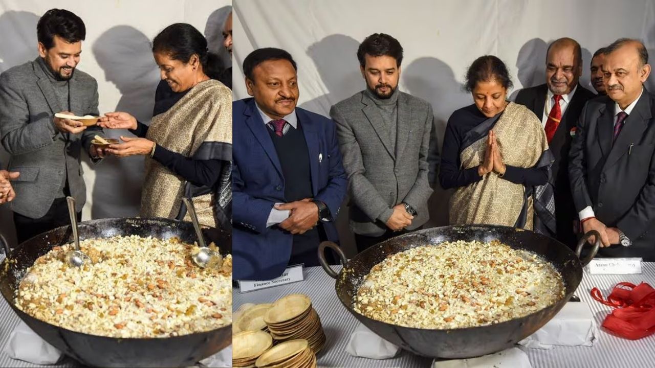 अर्थसंकल्प तयार करण्याची प्रक्रिया गोड व्हावी या हेतूने हलवा समारंभ घेतला जातो. 
