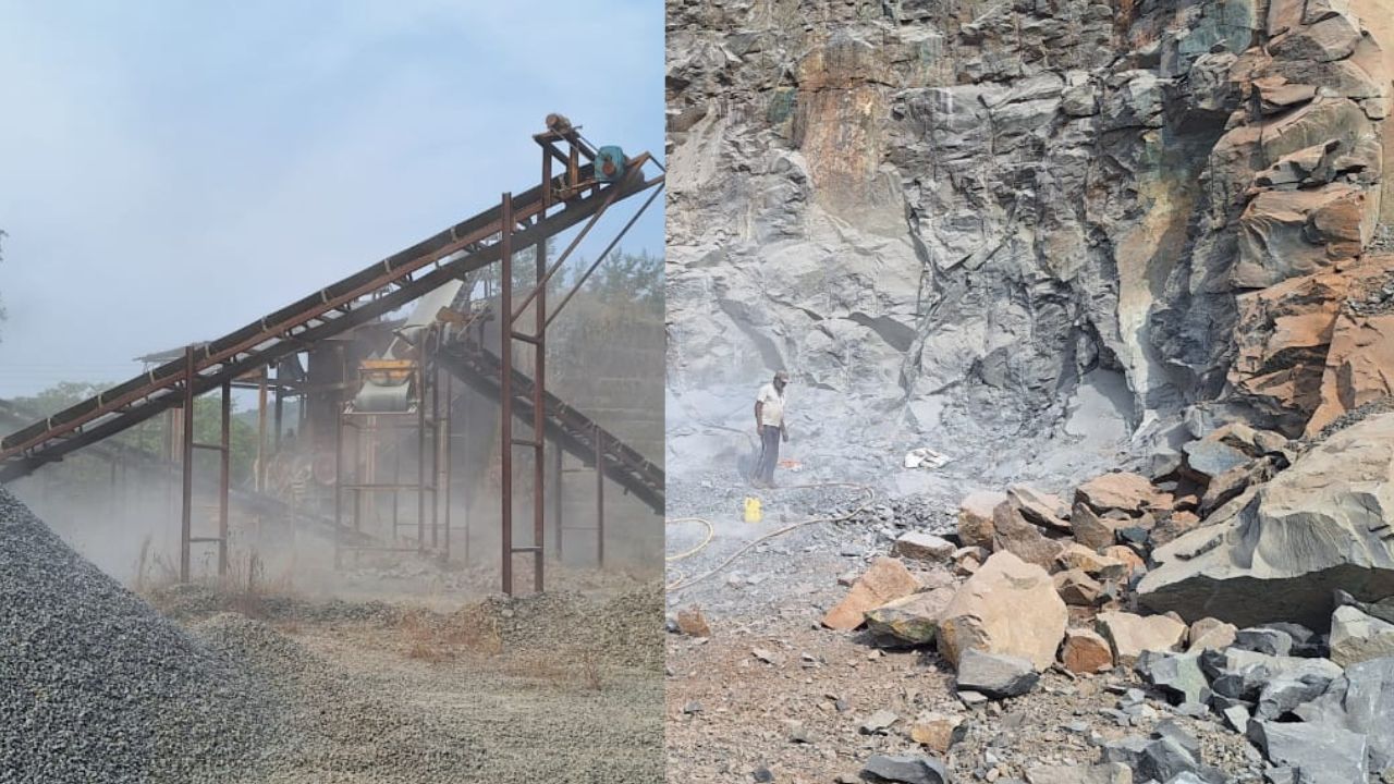 खडी क्रेशर आणि सुरुंग स्फोटामुळे हादरलं गाव ;महसूल अधिकाऱ्यांचा हलगर्जीपणा