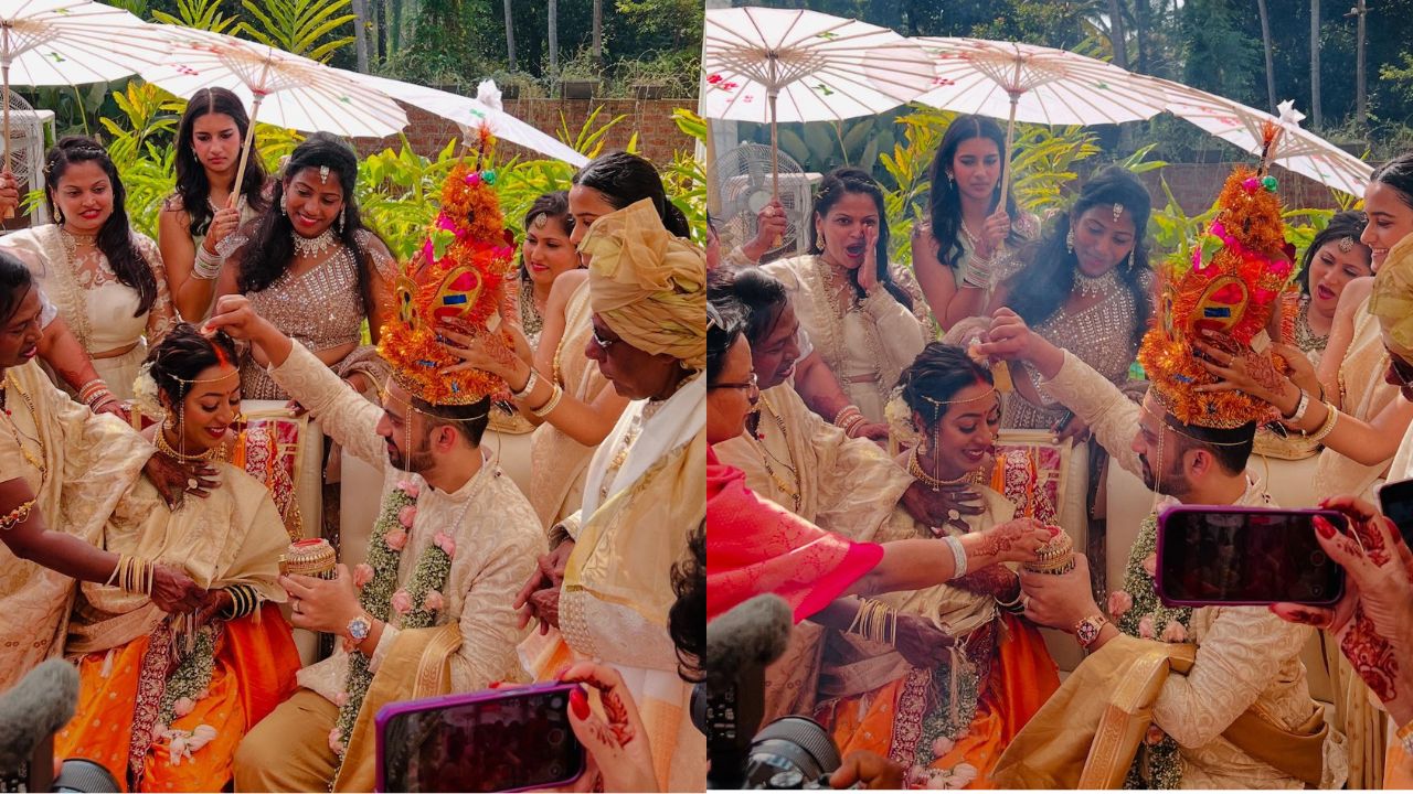 लग्नामध्ये मीनलने पिवळ्या कलरची साडी, रेड कलरचा ब्लाऊज असा मराठमोळा लूक तिने केलेला दिसत आहे. तर अंगावर शाल घेऊन तिने आपला पूर्ण लूक केलेला आहे. या स्पेशल मुव्हमेंटमध्ये मीनल खूपच सुंदर दिसत होती. तर, तथागत पुरुषोत्तम म्हणजेच मीनलच्या पतीने लग्नामध्ये व्हाईट कलरचा कुर्ता, गोल्डन कलरची धोती आणि ओढणी वेअर केलेली होती. दोघेही पारंपारिक लूकमध्ये खूपच सुंदर दिसत होते. 