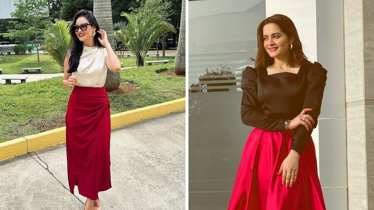 सॅटिन स्कर्ट परिधान करून तुम्ही त्यावर पांढऱ्या किंवा काळ्या रंगाचे शर्ट घातल्यास तुम्ही स्टायलिश दिसाल. सॅटिन स्कर्ट अंगाला अतिशय चापून चोपून बसतो.