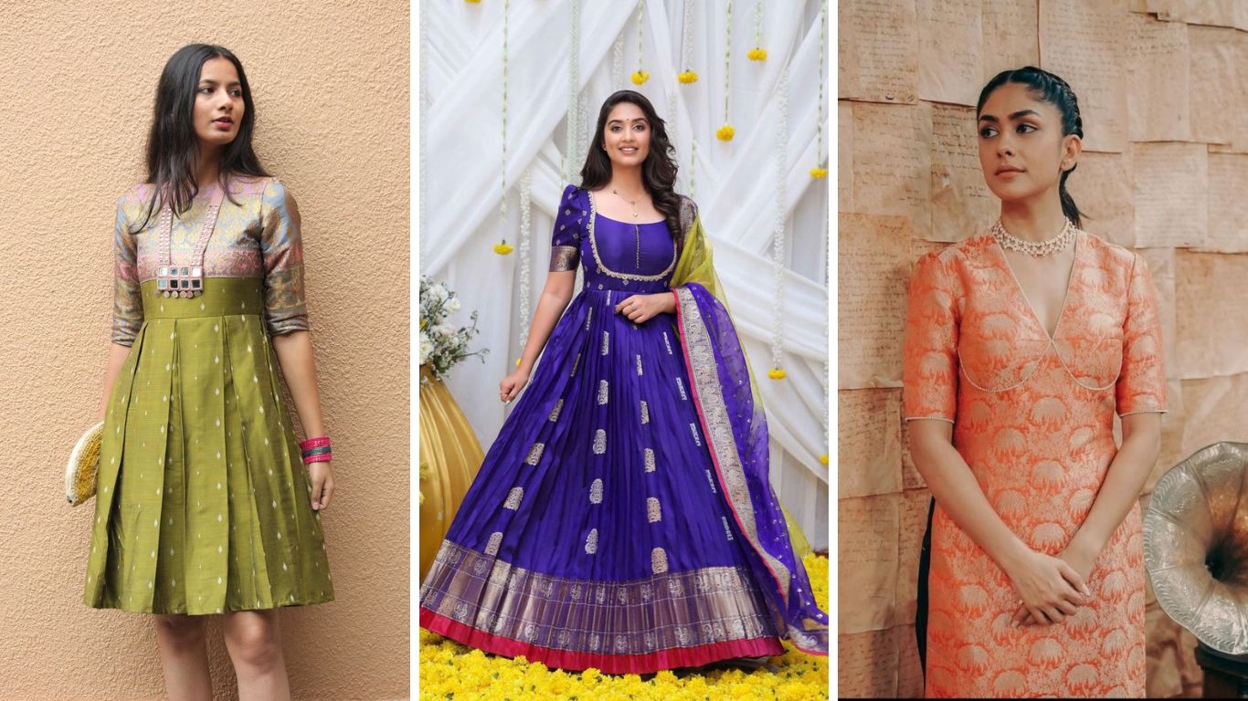 काठापदराच्या जुन्या साड्यांपासून शिवा ‘या’ पद्धतीचे डिझाईनर ड्रेस, लुक दिसेल इतरांपेक्षा हटके