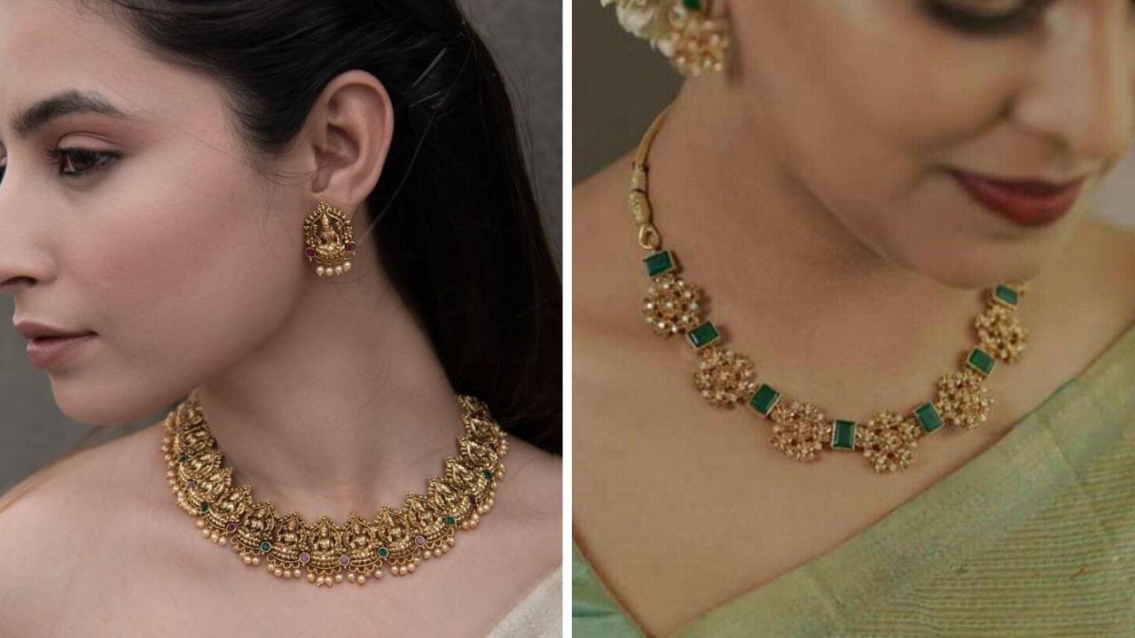 साडी नेसल्यानंतर अनेक महिला गळ्याभोवती सुंदर चोकर घालतात. चोकर घातल्यामुळे इतर कोणतेही दागिने घालण्याची आवशक्यता भासत नाही. 