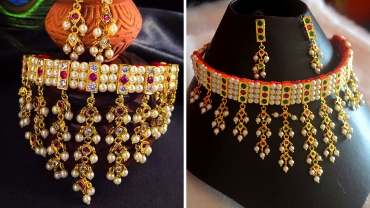 मोत्याची चिंचपेटी साडीवर अतिशय सुंदर दिसते. त्यामध्ये तुम्ही मोत्याची वेल असलेली चिंचपेटी घालू शकता. त्यामुळे अशा वेगवेगळ्या प्रकारची चिंचपेटी परिधान करू शकता.