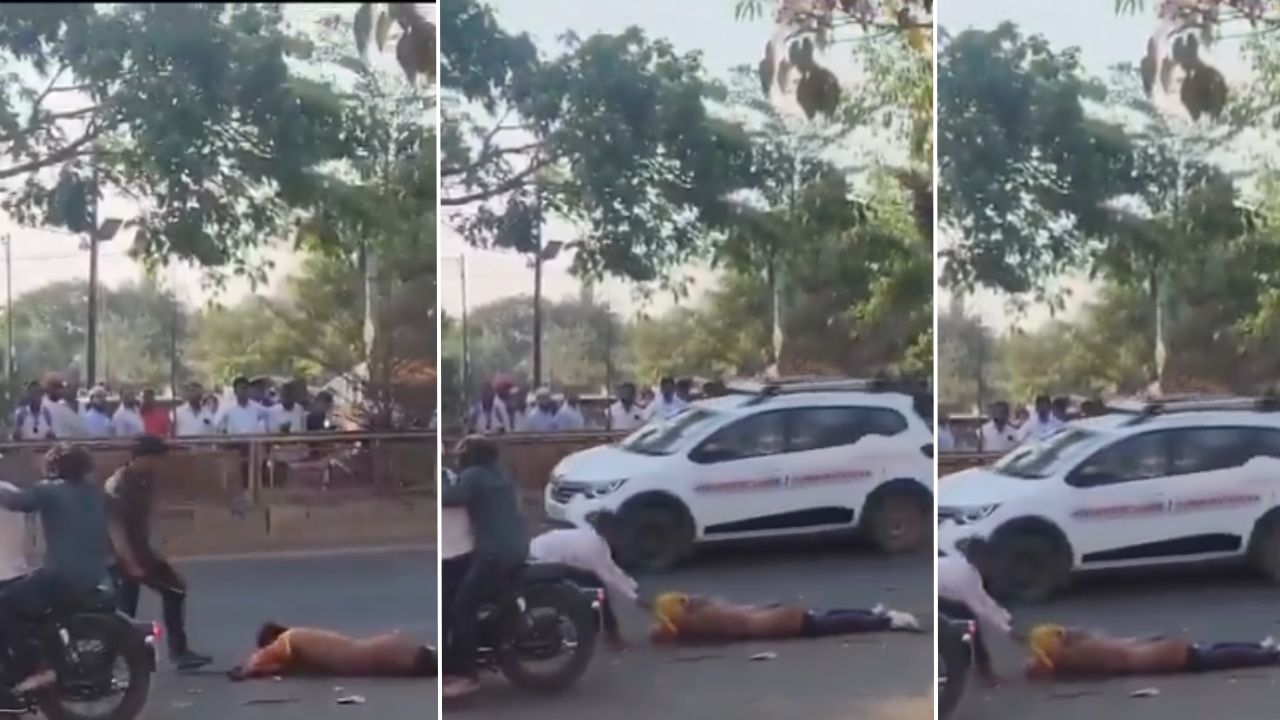Latur Crime News : महाराष्ट्रात कायद्याचा धाक आहे की नाही? लातूरमध्ये तरुणाला नग्न करुन भररस्त्यात मारहाण