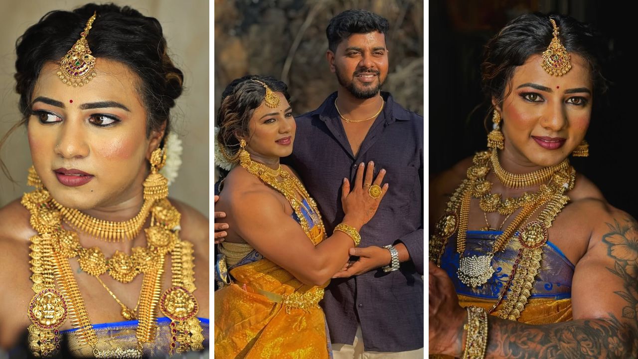 बॉडीबिल्डर वधू चित्रा पुरुषोथमचा लग्नातील अनोखा लुक सोशल मीडियावर चर्चेत, जाणून घ्या तिची लुकची खासियत