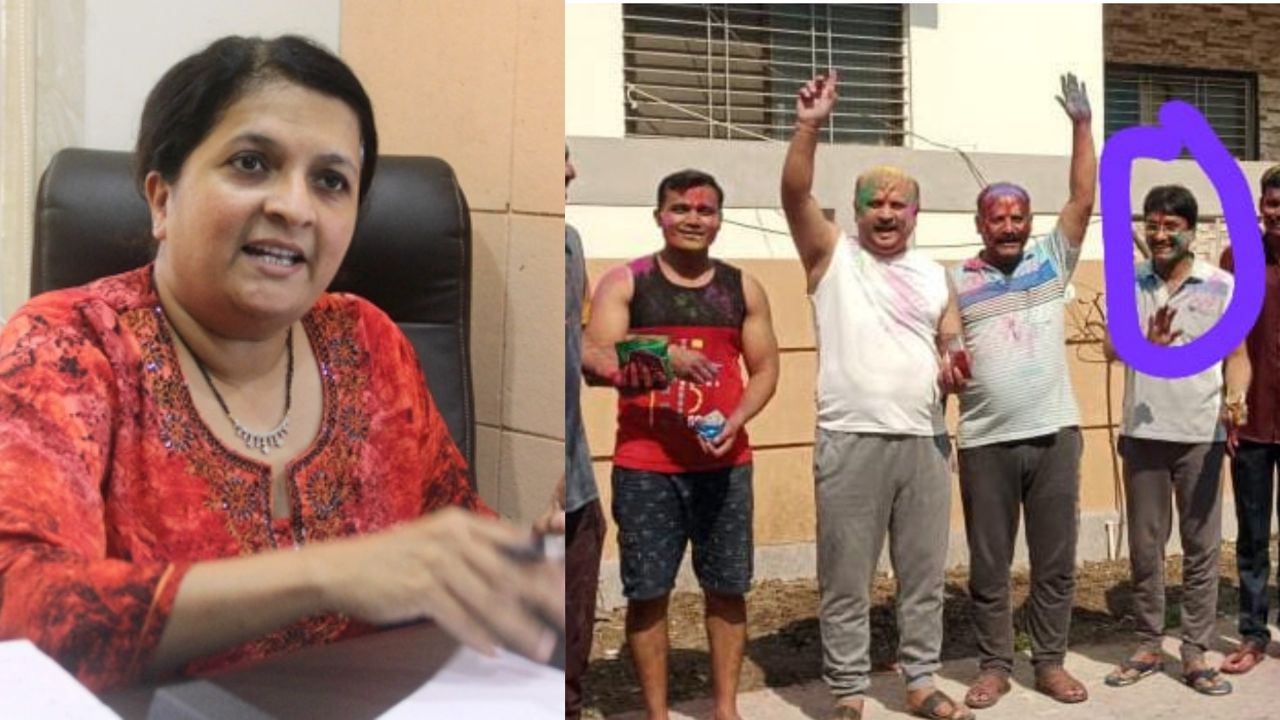 Santosh Deshmukh case: देशमुख हत्या प्रकरणातील न्यायाधीश आणि निलंबित पोलिसांची धुळवड…; फोटो दाखवत दमानियांचे नवे आरोप