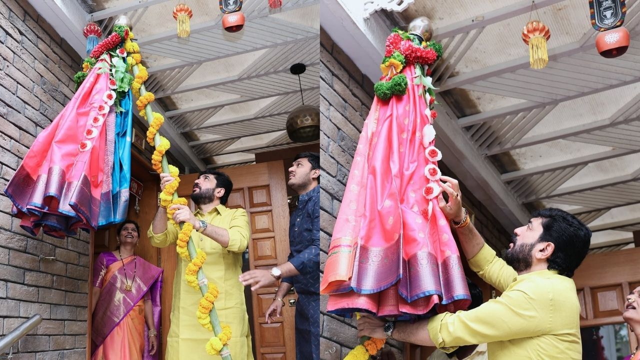 पुण्याचे खासदार मुरलीधर मोहोळ यांनी देखील परिवारासोबत गुढीपाडवा सण साजरा केला. गुढी उभारुन त्यांनी सर्वांना शुभेच्छा दिल्या. 