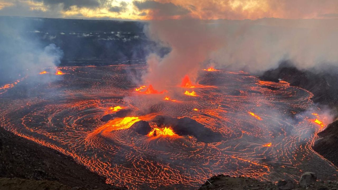 Kilauea one of the world's most active volcanoes has erupted spewing lava over 150 feet high