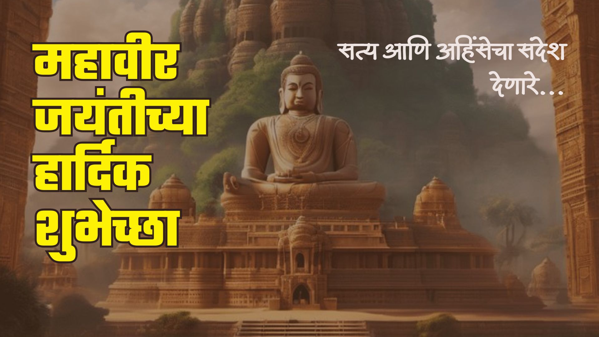 सत्य आणि अहिंसेचा संदेश देणारे महावीर स्वामी यांच्या जयंतीनिमित्त हार्दिक शुभेच्छा