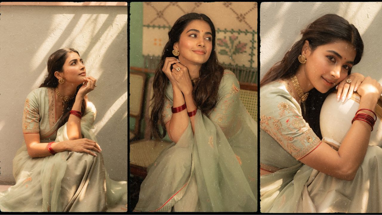 Pooja Hegde Saree Look