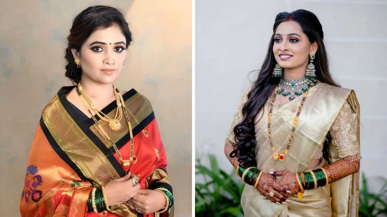 मोराची डिझाईन असलेले सोन्याचे दागिने अतिशय सुंदर आणि उठावदार दिसतात. या डिझाइन्सचे मंगळसूत्र तुम्ही लग्नात नवरीला घालू शकता. 