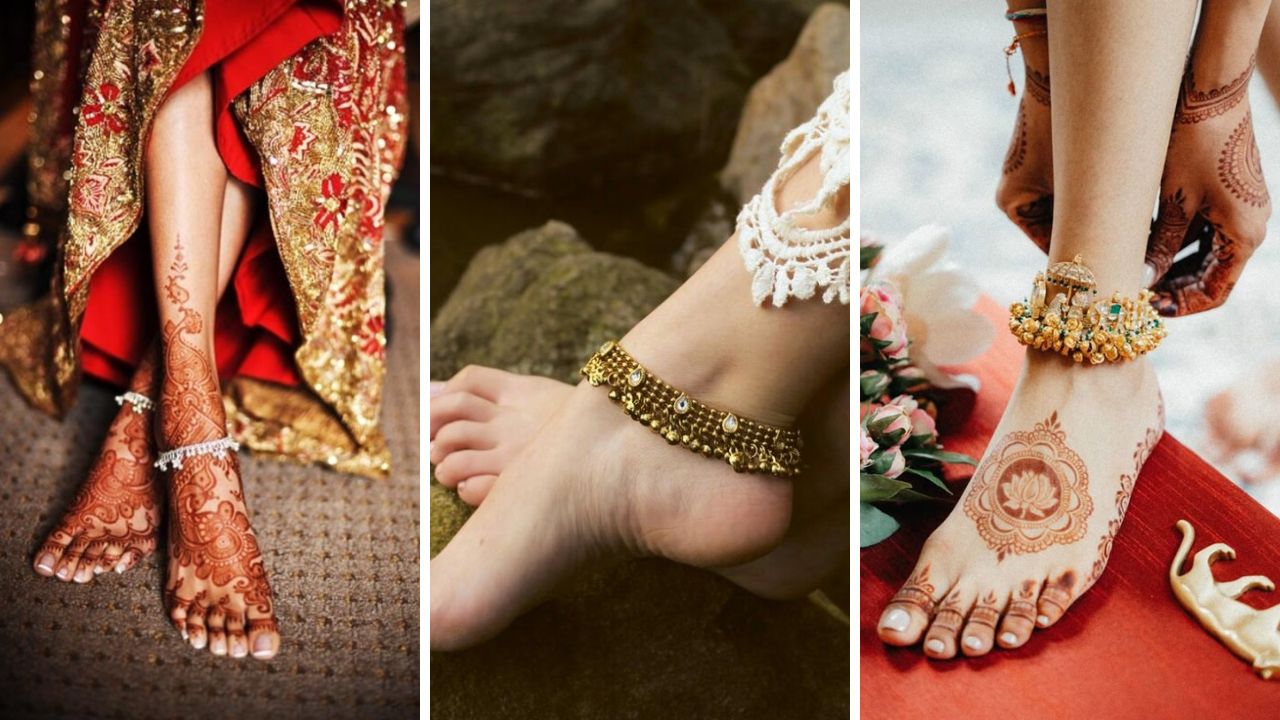 पायांमध्ये परिधान करा 'या' नाजूक साजूक डिझाइन्सचे सुंदर पैंजण