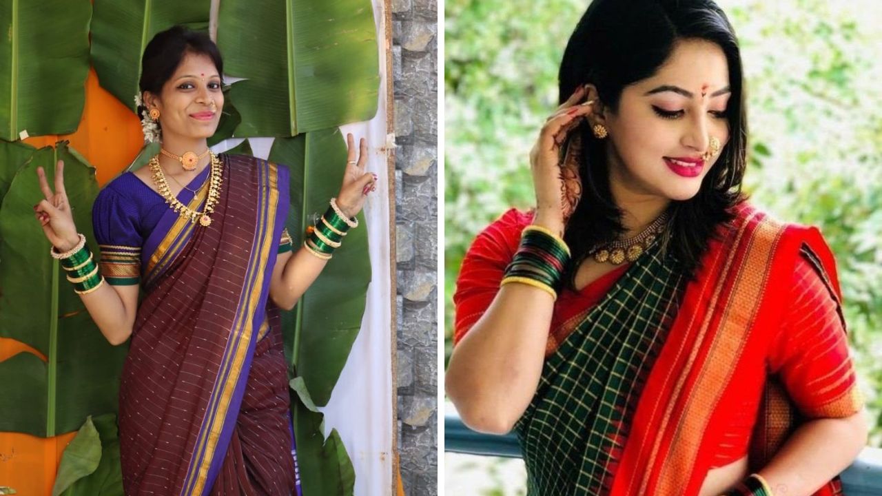 ऑफिस वेअरमध्ये सिंपल साडी हवी असल्यास तुम्ही या पद्धतीची रेशीम वर्क केलेली इरकल साडी नेसू शकता. या साडीच्या आतमध्ये चौकोणी बॉक्स तयार करून साडीवर नक्षीकाम केले जाते. 