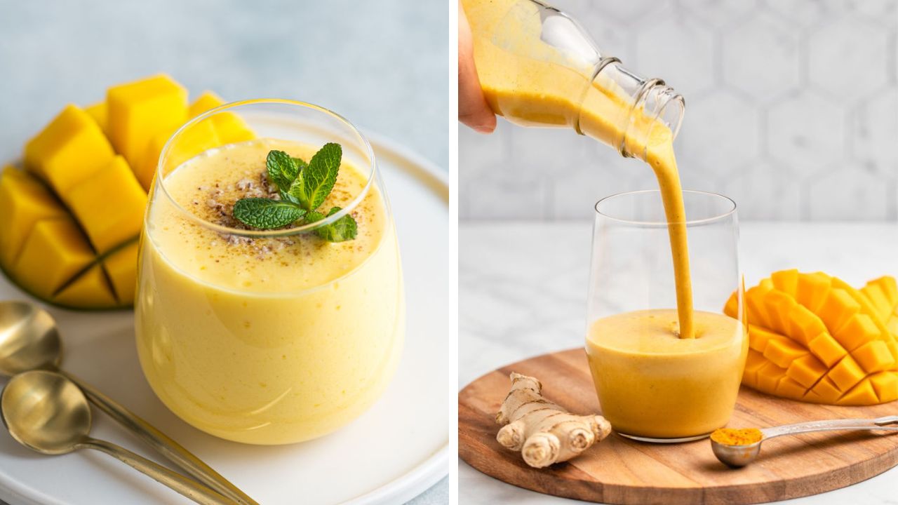 Make Tasty And Refreshing Mango Coconut Smoothie At Home Recipe In Marathi