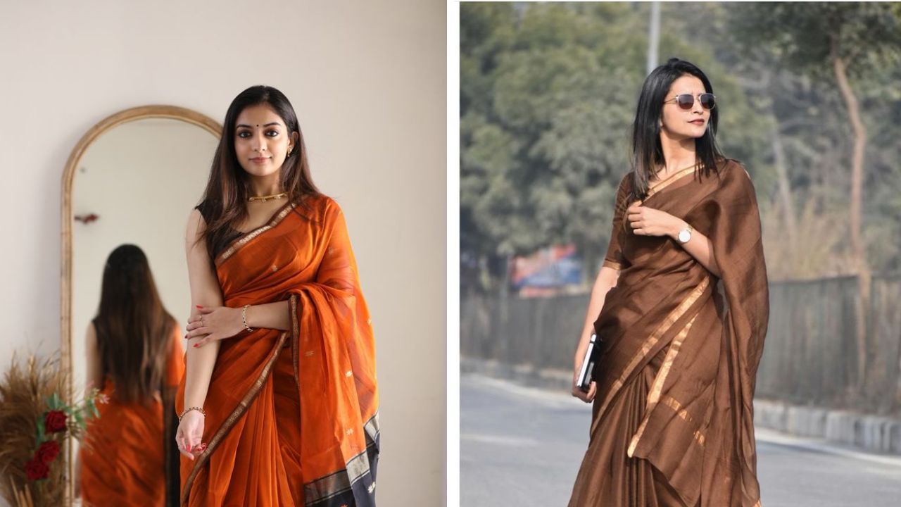 पूर्वीच्या काळी गडद रांगांमध्ये माहेश्वरी साडी तयार केली जात होती. लाल, हिरवा, जांभळा, काळा इत्यादी रंगांसोबतच आता  डाळिंबी, गुलबक्षी, अंगूरी, तपकीरी इत्यादी रंगसुद्धा माहेश्वरी साडीमध्ये दिसून आले आहेत. 