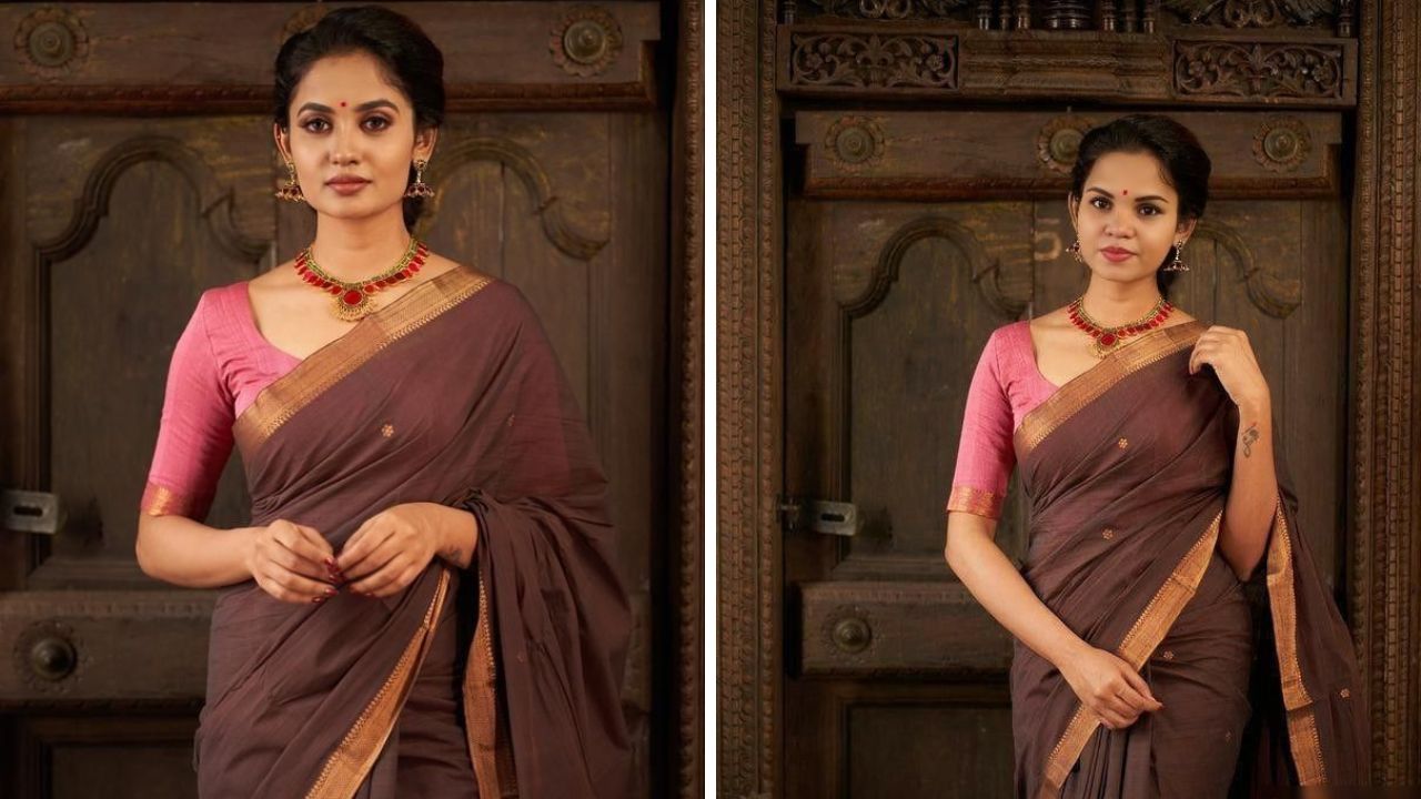 माहेश्वरी साडीचा पदर अतिशय उठावदार आणि आकर्षक पद्धतीने तयार केला जातो. ही साडी विणण्यासाठी सोनेरी रंगाची जर वापरली जाते. ज्यामुळे साडीला अतिशय सुंदर लुक येतो. 