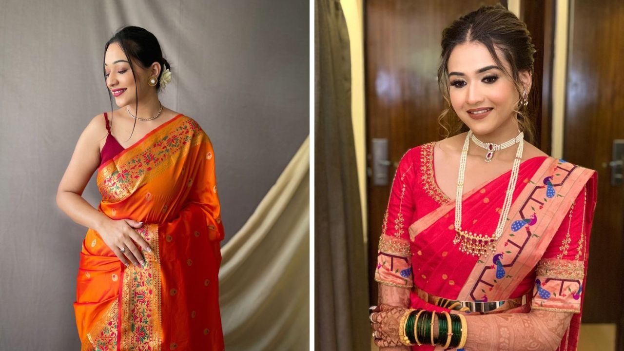जगभरात प्रसिद्ध असलेली पैठणी साडी सर्वच महिलांना खूप आवडते. पैठणी साडीच्या काठावर सुंदर मोराचे नक्षीकाम केले जाते. या साडीच्या पदरावर सुद्धा मोर असतो. त्यामुळे तुम्ही मोराचा काठ असलेली साडी खरेदी करू शकता.  