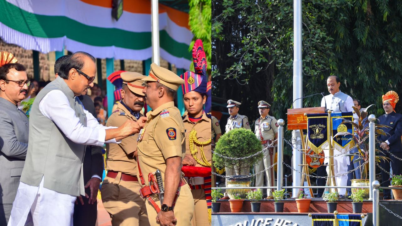 उपमुख्यमंत्री आणि पुण्याचे पालकमंत्री शिवाजीनगरच्या पोलीस संचलन मैदान येथे ध्वजारोहण करून राष्ट्रध्वजाला वंदन केलं. संयुक्त महाराष्ट्राच्या आंदोलनात हुतात्मा झालेल्या महाराष्ट्राच्या वीर सुपुत्रांच्या त्यागाचं स्मरण करून त्यांना अभिवादन केलं. 
