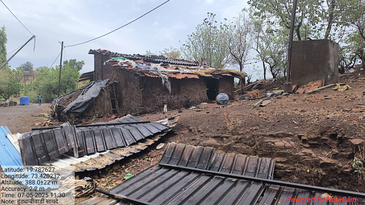 Mokhada Storm Damages Homes Electricity Communication Services