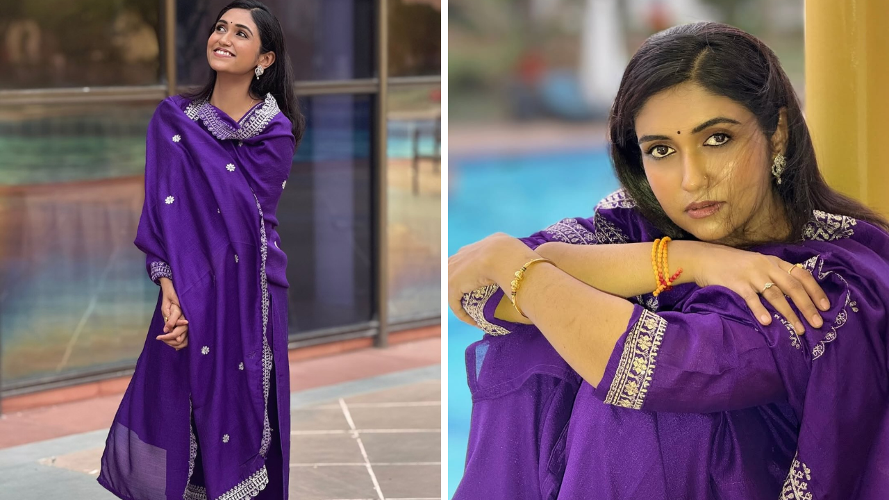 रिंकूने जांभळ्या आणि पांढऱ्या रंगाचे कॉम्बिनेशन असणारा पंजाबी सलवार सूट परिधान केला असून उन्हाळ्यात असा कॉटनचा ड्रेस उत्तम ठरतो. रिंकूने अत्यंत स्टायलिश पद्धतीने पोझ दिल्या आहेत