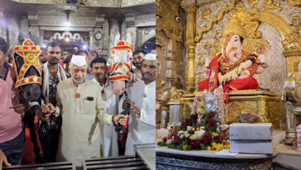 हा सुख सोहळा स्वर्गी नाही! पुण्यनगरीत माऊलींचे अश्व श्रीमंत दगडूशेठ बाप्पाच्या चरणी नतमस्तक