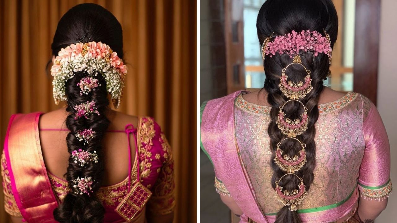 लांब केसांची हेअर स्टाईल करण्यासाठी खूप जास्त वेळ लागतो. अशावेळी तुम्ही केसांची सुंदर वेणी घालून त्यावर रंगीत फुले किंवा ब्रोच लावू शकता. यामुळे तुमचा लुक क्लासी दिसेल. 