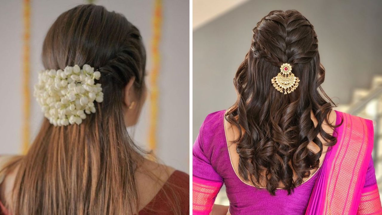 लहान केसांचा अंबाडा घघालण्यास खूप जास्त वेळ लागतो. अशावेळी अंबाडा किंवा कोणतीही हेअर स्टाईल न करता मोगऱ्याचा आडवा गजरा तुम्ही केसांमध्ये माळू शकता. 