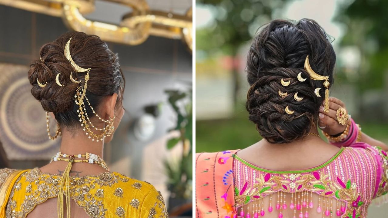 काहींना केसांमध्ये अतिशय नाजूक क्लिप लावायला आवडतात. अशावेळी तुम्ही या डिझाइन्सचे सुंदर क्लिप लावू शकता. हे क्लिप नऊवारी किंवा सहावारी साडीवर सुद्धा सुंदर दिसतील. 