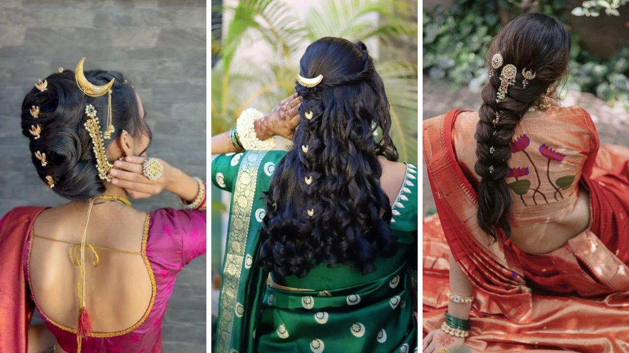 वटपौर्णिमेला चंद्रकोर क्लिप लावून केसांची करा सुंदर हेअरस्टाईल