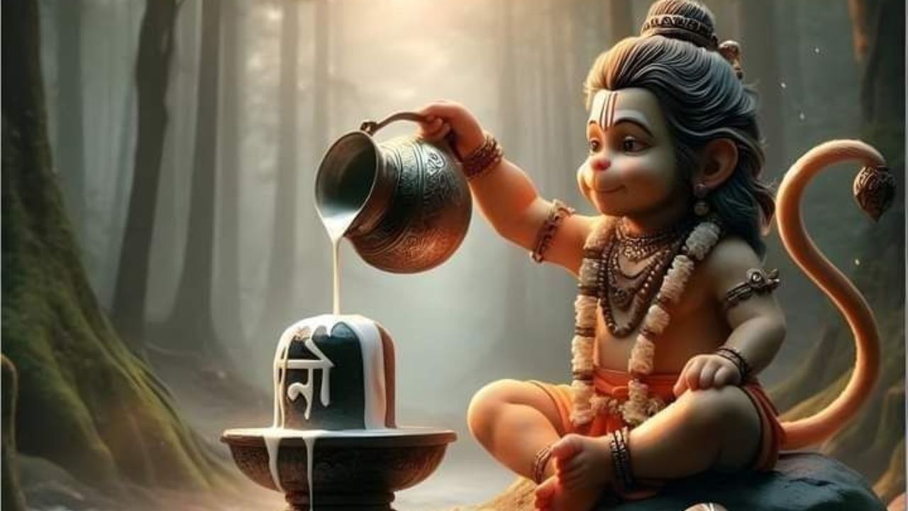 जर आपण कथांवर विश्वास ठेवला तर, एकदा रावणाने भगवान शिव यांना त्यांचा महाल मागितला होता, जो भगवान शिव यांनी देवी पार्वतीसाठी बांधला होता. यामुळे माता पार्वती रावणावर खूप रागावली. मग शिवजींनी पार्वतीजींना सांगितले की त्रेतायुगात जेव्हा ते हनुमानाचे रूप धारण करतील तेव्हा देवी पार्वती त्यांच्या शेपटीत वास करेल
