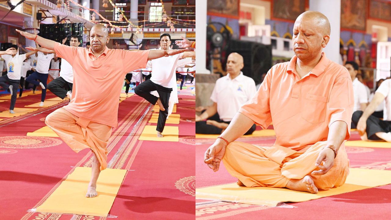 उत्तर प्रदेशचे मुख्यमंत्री योगी आदित्यनाथ यांनी 11 व्या 'आंतरराष्ट्रीय योग दिन साजरा केला. गोरखपूर येथील श्री गोरखनाथ मंदिरात 'निमित्त आयोजित कार्यक्रमात त्यांनी योगधारणा केली. 