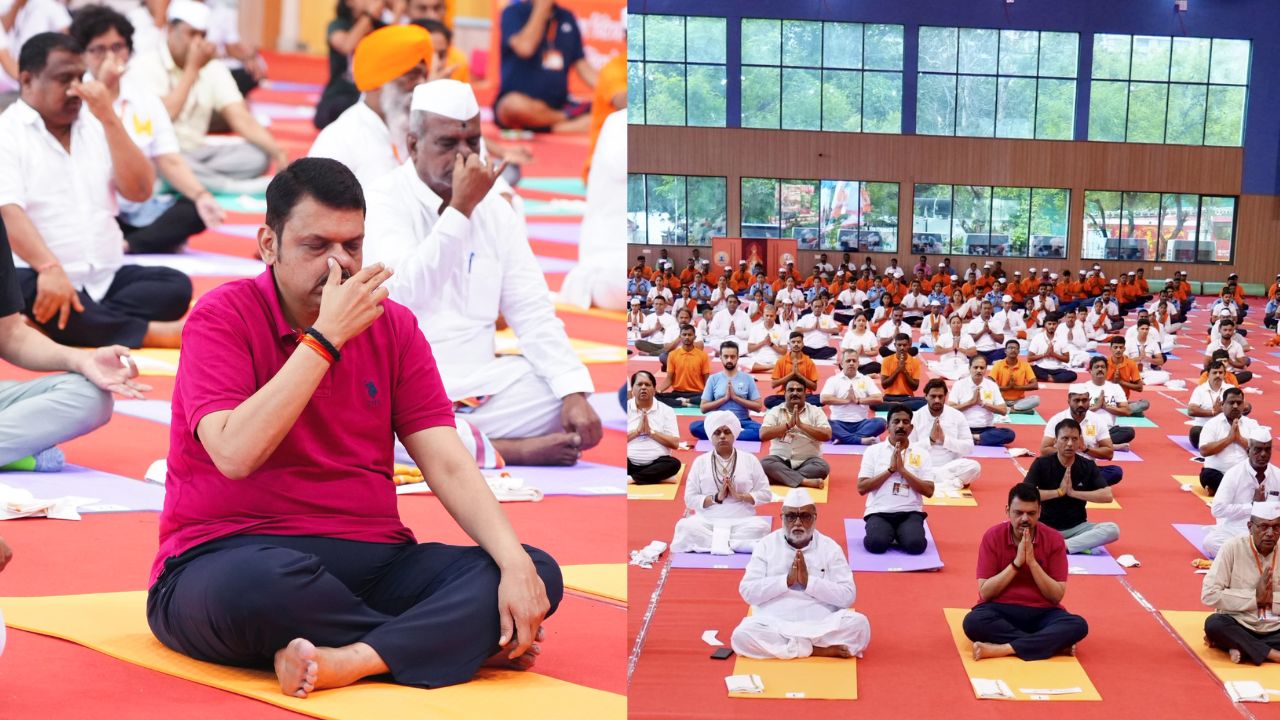 मुख्यमंत्री देवेंद्र फडणवीस यांनी पुण्यामध्ये योग दिन साजरा केला. जागतिक योगदिनानिमित्त आयोजित 'वारकरी भक्तीयोग' कार्यक्रमामध्ये त्यांनी सहभाग घेतला. 