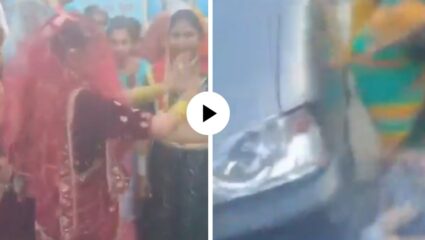 आनंदावर क्षणातच पडलं विरजण! पूजन समारंभात बेधुंद होऊन नाचणाऱ्या महिलांना कारने चिरडले; घटनेचा लाइव्ह Video Viral