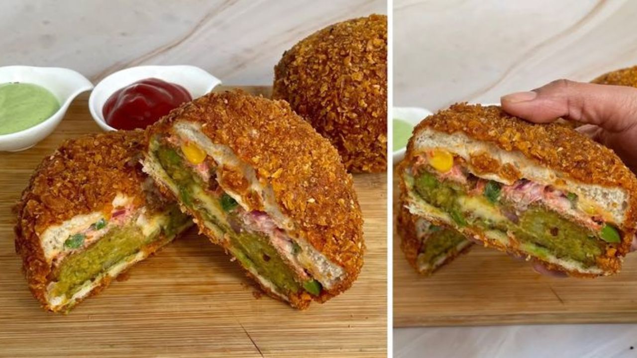 क्रंची Kurkure Burger कधी खाल्ला आहे का? नाही तर लगेच नोट करा रेसिपी; लहान मुलं होतील खुश