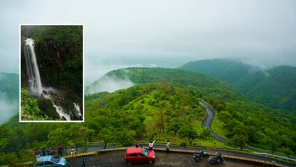 भीमकुंड धबधबा पर्यटकांना खुणावतोय, डोंगरांच्या कुशीतील चिखलदऱ्याचं निसर्गसौंदर्य खुलले
