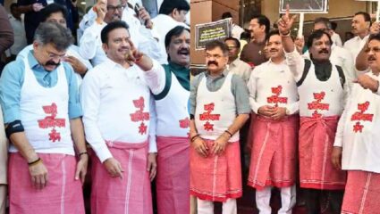 अधिवेशनात बनियान घालून आमदारांचं आंदोलन, ‘चड्डी बनियान गँग’च्या घोषणांनी विधिमंडळ दणाणलं