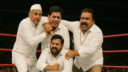 Maharashtra Politics : महाराष्ट्राच्या राजकारण्यांची WWF; रिंगणात उतरले मंत्री अन् आमदार थेट
