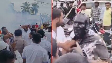 Pravin Gaikwad Ink thrown : मोठी बातमी! अक्कलकोटमध्ये संभाजी ब्रिगेडच्या प्रवीण गायकवाडांवर शाईफेक
