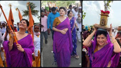 नाकात नथ अन् केसात गजरा…; सावनी रवींद्रने शेअर केला वारीतला खास क्षण; पारंपारिक लूकने वेधले लक्ष
