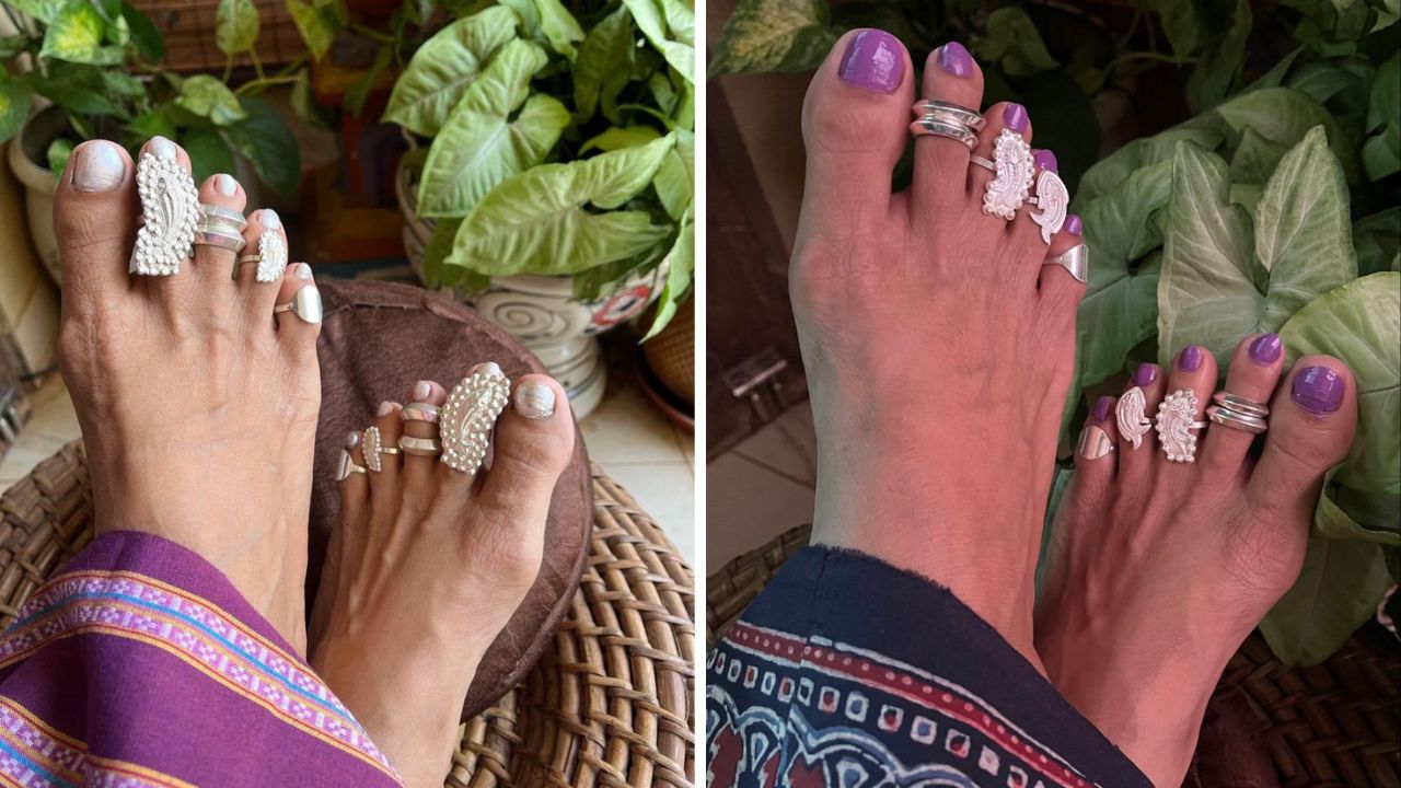 नऊवारी किंवा सहावारी साडी नेसल्यानंतर अनेक महिला पायात मासोळ्या घालतात. या जोडव्या पायात घातल्यानंतर अतिशय उठावदार दिसतात. तसेच तुमच्या पायांची शोभा वाढते. 