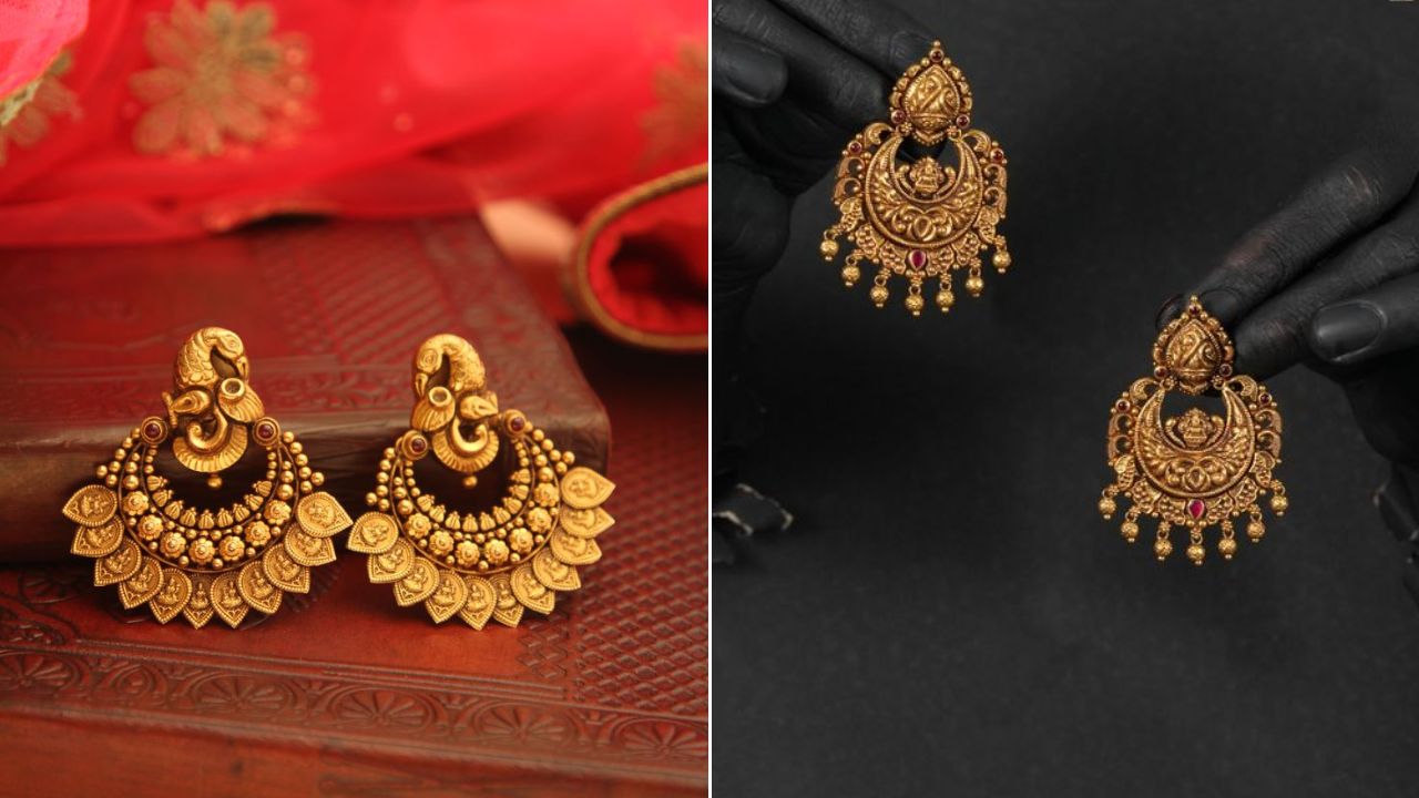 लहान लहान खडे असलेले सुंदर कानातले साडीवर सुंदर दिसतात. लहान लटकन असलेले कानातले कोणत्याही लुकवर सुंदर दिसतात. 