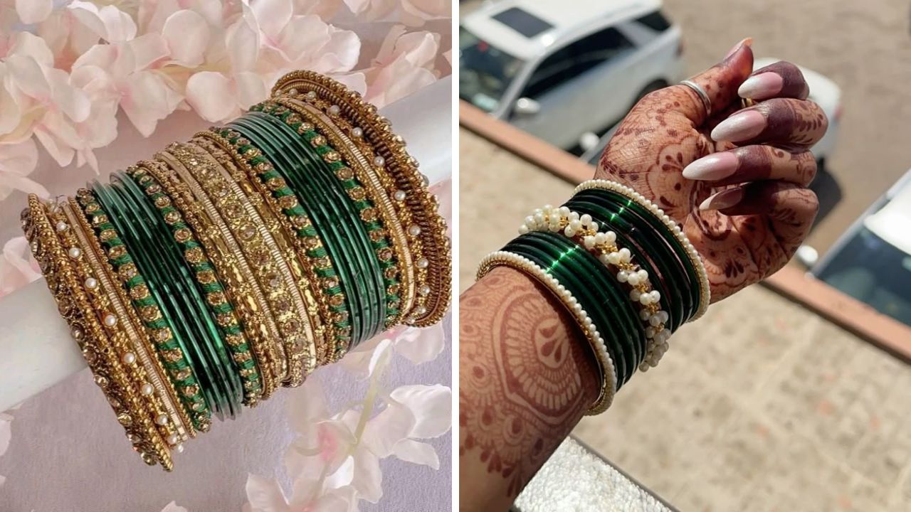 मंगळागौरीनिमित्त साडीवर घाला हिरव्या रंगाच्या मॅचिंग बांगड्या!