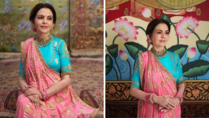 गुलाबी मदुराई कॉटन साडी आणि क्लासी दागिने, Nita Ambani यांचा एलिगंट लुक; नजरच हटणार नाही