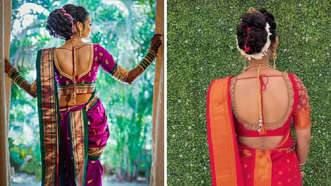 हल्ली स्टोन वर्क, आरी वर्क आणि मशीन वर्क करून बनवलेल्या ब्लाऊजची मोठी क्रेझ आहे. मागील गळ्याला कोणत्याही सुंदर आणि सिंपल पॅटर्न शिवून त्यावर स्टोन वर्क करू शकता. 