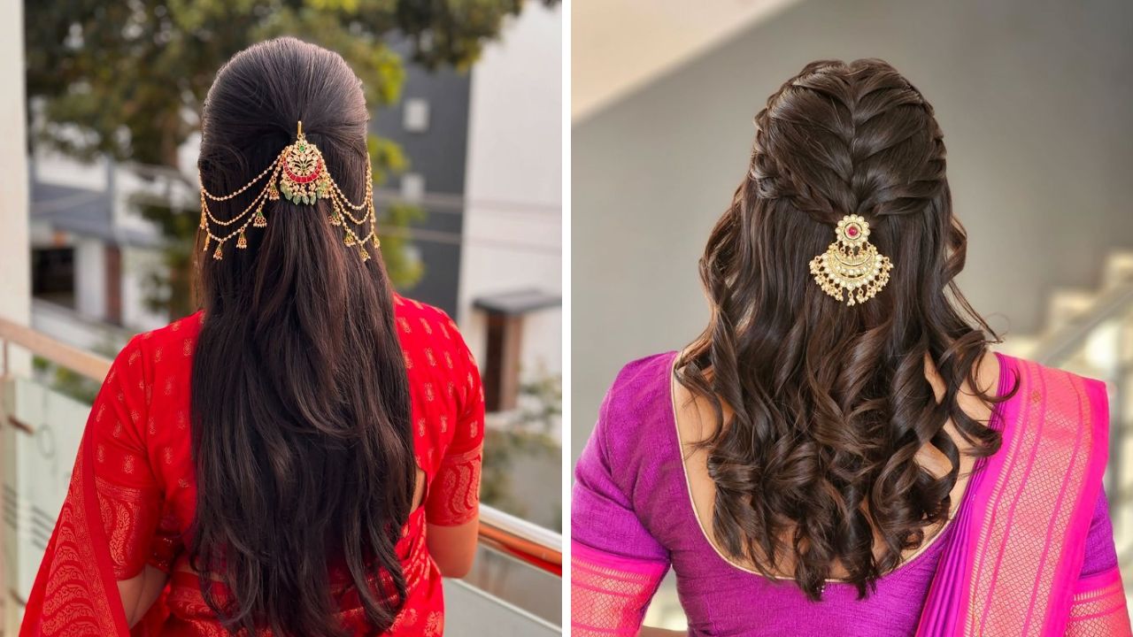 लहान आणि तोकड्या केसांवर कोणती हेअर स्टाईल करावी, हे बऱ्याचदा सुचत नाही. अशावेळी तुम्ही केस मोकळे सोडून मध्यभागी ब्रोच किंवा सुंदर हेअर पिन लावू शकता. 