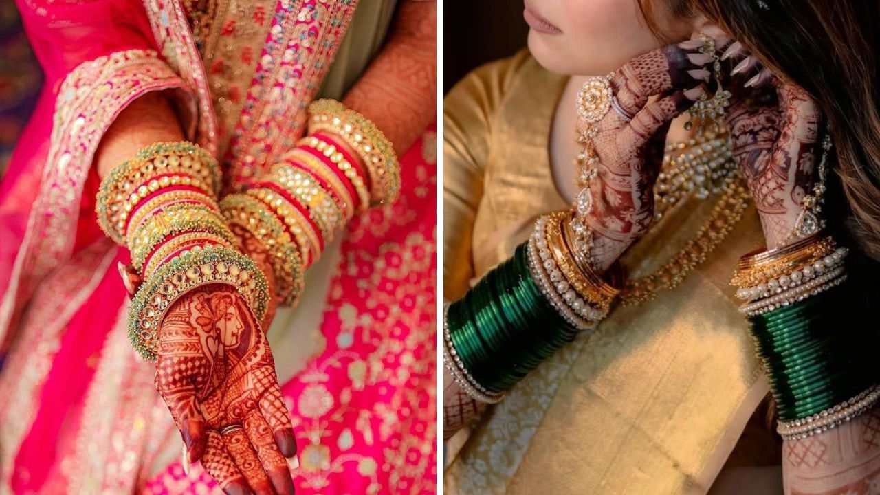 लग्नाच्या दिवशी नव्या नवरीच्या हातांमध्ये प्रामुख्याने हिरव्या बांगड्या असतात. तर पंजाब आणि इतर राज्यांमधील नवरीच्या हातात लाल रंगाचा स्टोन वर्क केलेला चुडा असतो. 