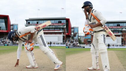 IND vs ENG : सर रवींद्रज डेजाने मँचेस्टर खेळपट्टीचे घेतले चुंबन! ज्या मातीवर शतक ठोकले, पराभव टाळला त्या मैदानाचे मानले आभार..