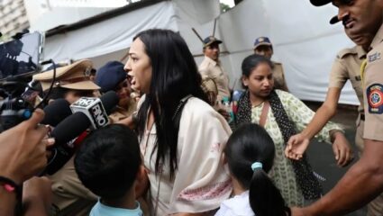विधीमंडळाच्या बाहेर रंगला ‘फॅमिली ड्रामा’; परिणय फुके यांच्या विधवा सूनबाईंचे मुलासह धरणे आंदोलन